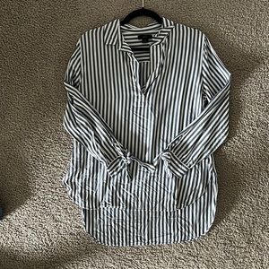 J. Crew oversized striped blouse